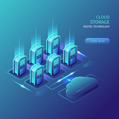 科技感2.5D扁平化立體ui等距插畫圖標banner大數(shù)據(jù)智能ai矢量素材